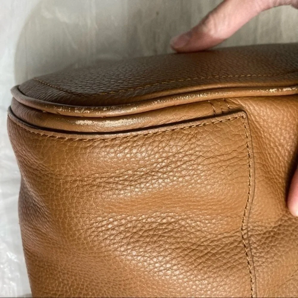 Michael kors brown leather Anita two way bag